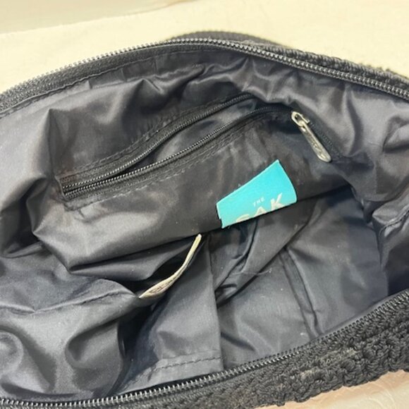 The Sak Hand-Crocheted Black Hobo Bohemian Styled Shoulder Bag Purse - Picture 10 of 12